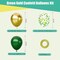65Pcs Green Gold Balloons Set, Dark Green & Metallic Gold Balloons, Confetti Latex Balloons for Birthday, Graduation, St. Patrick's Day, Jungle Party Decorations